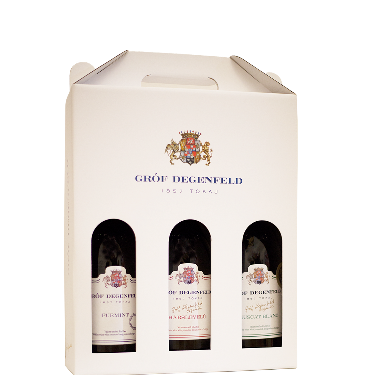 Gróf Degenfeld gift box for 0,5 l and 0,75 l bottles - for 3 bottles